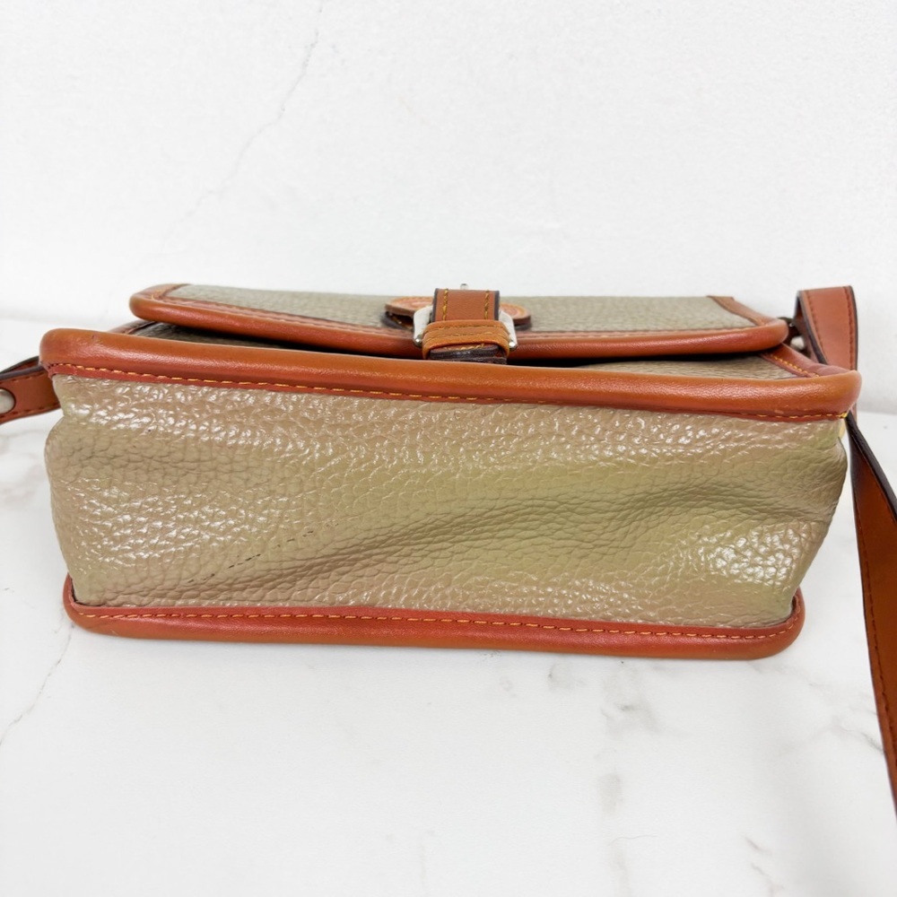 Vintage Dooney & Burke Two Tone Leather Satchel Bag - Picture 11 of 12